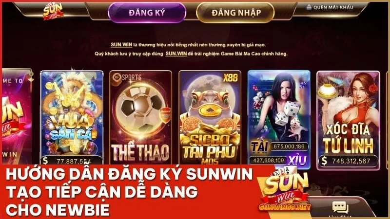 hướng dẫn đăng ký Sunwin