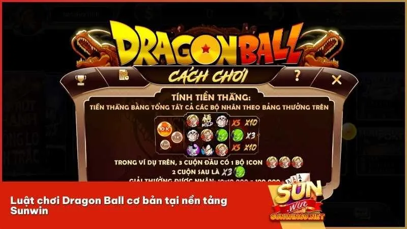 Luật chơi Dragon Ball cơ bản tại nền tảng Sunwin